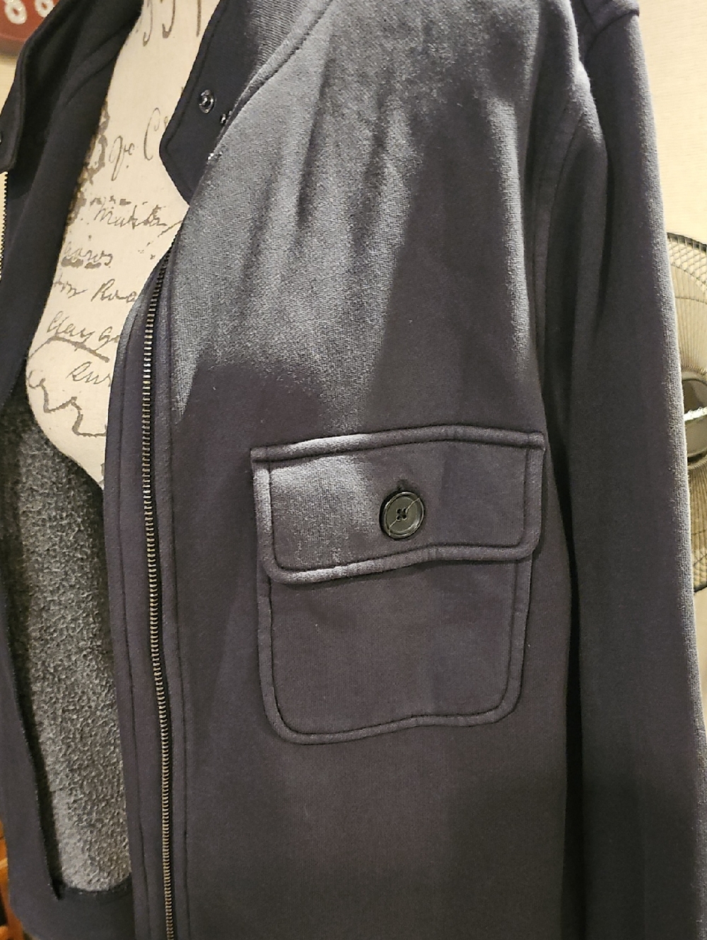 NEW Banana Republic Dark Navy Military Field Jacket.. Size XL.free Shippg - Picture 7 of 9